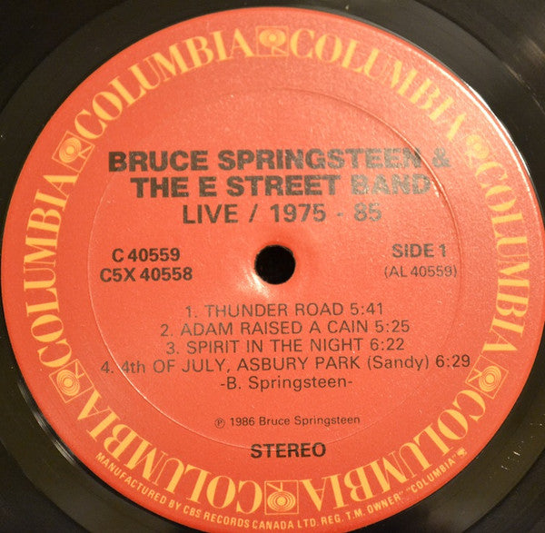 Bruce Springsteen & The E-Street Band – Live 5 LP Boxset/ 1975-85 (Used vinyl)