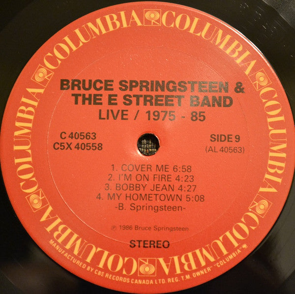 Bruce Springsteen & The E-Street Band – Live 5 LP Boxset/ 1975-85 (Used vinyl)