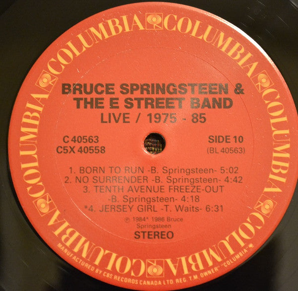 Bruce Springsteen & The E-Street Band – Live 5 LP Boxset/ 1975-85 (Used vinyl)