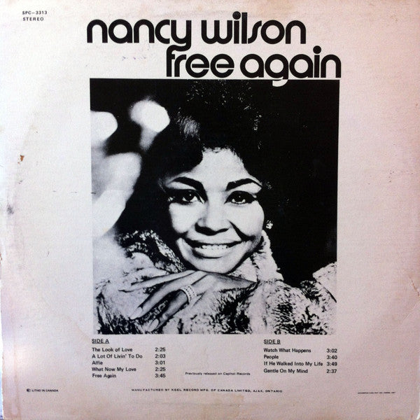 Nancy Wilson – Free Again (Used vinyl)