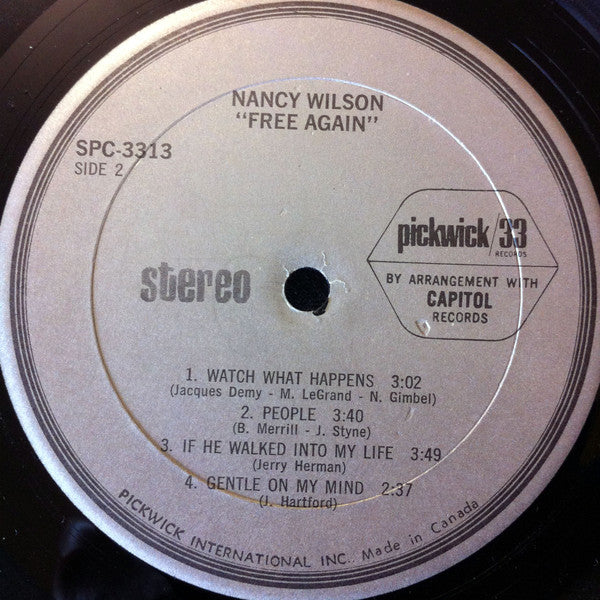 Nancy Wilson – Free Again (Used vinyl)