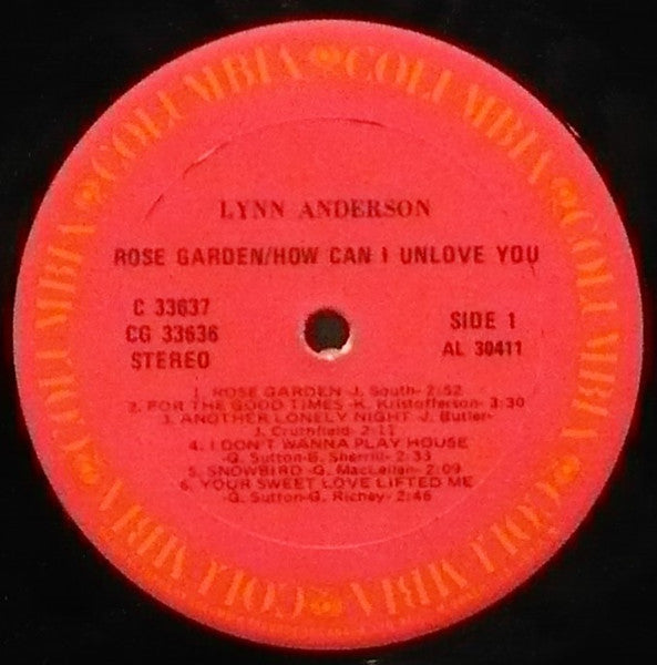Lynn Anderson – Rose Garden And How Can I Unlove You (Used vinyl)