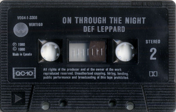 Def Leppard – On Through The Night (Used cassette)