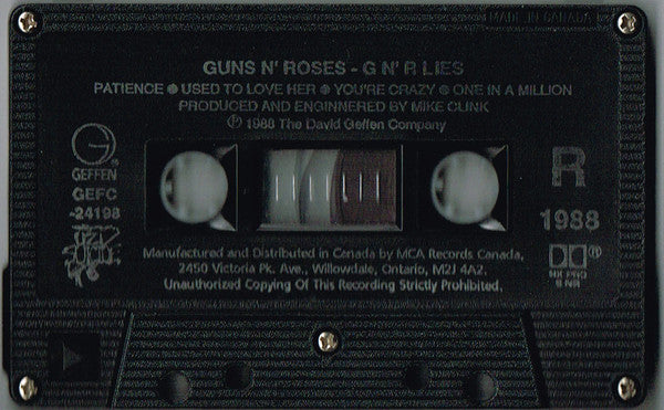 Guns N' Roses – G N' R Lies (Used cassette)