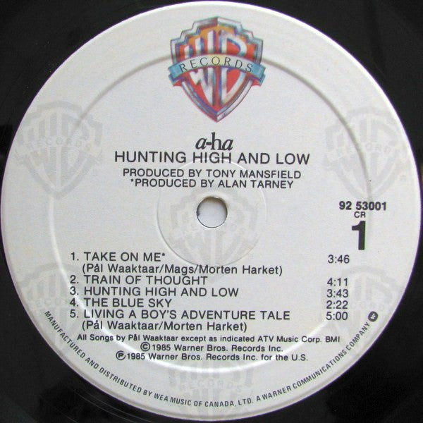 a-ha – Hunting High And Low (Used vinyl)