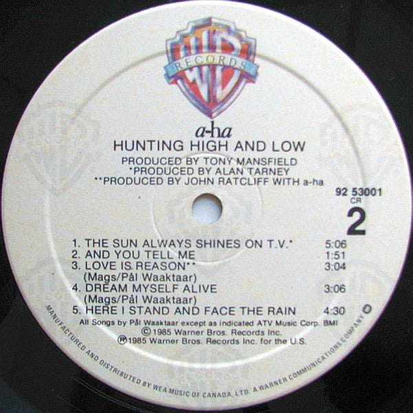 a-ha – Hunting High And Low (Used vinyl)