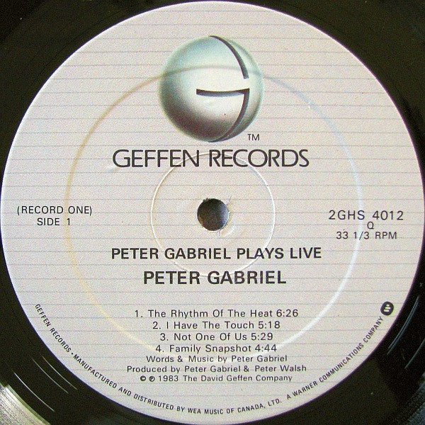 Peter Gabriel – Plays Live - 2LP (Used vinyl)