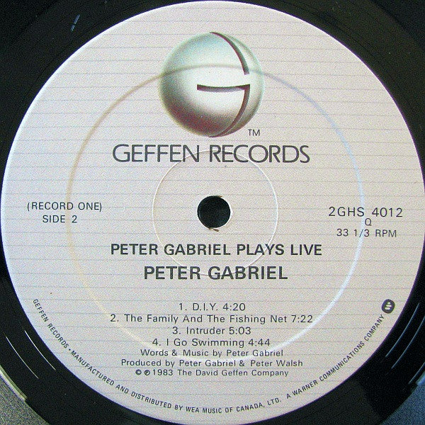 Peter Gabriel – Plays Live - 2LP (Used vinyl)