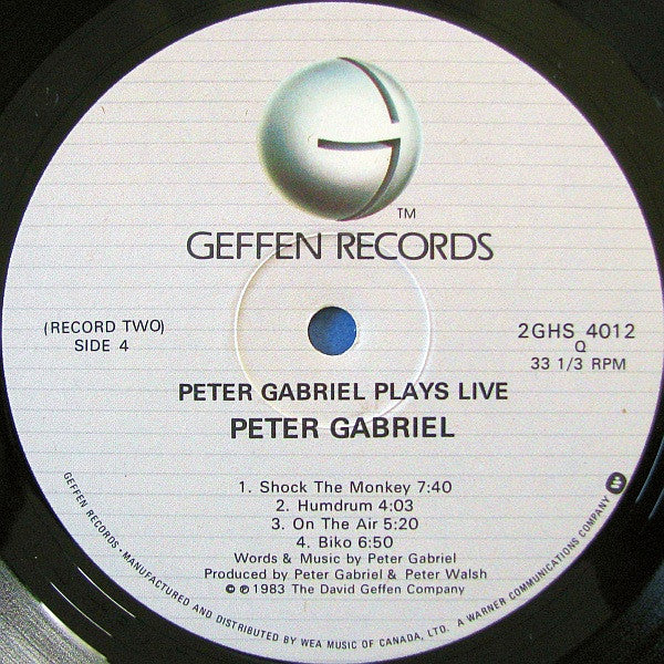 Peter Gabriel – Plays Live - 2LP (Used vinyl)