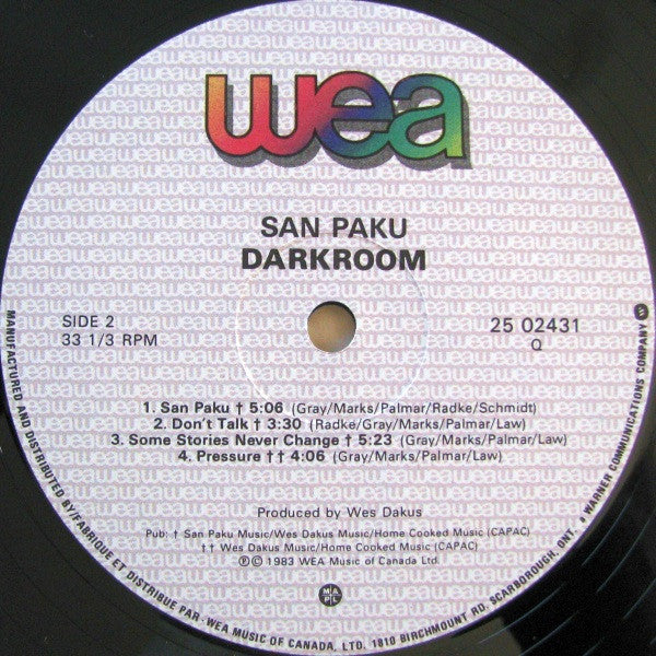 Darkroom (2) – San Paku - Used vinyl