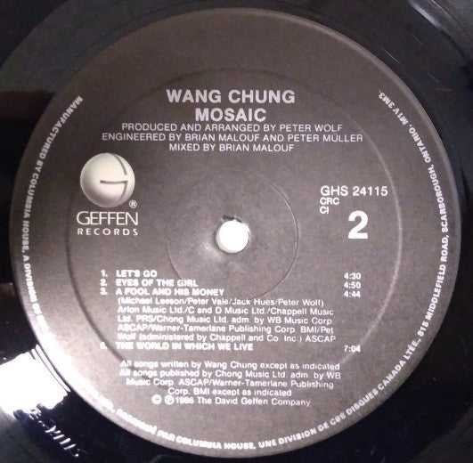 Wang Chung – Mosaic (Used vinyl)