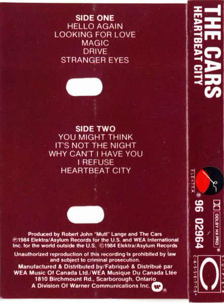 The Cars – Heartbeat City (Used cassette)