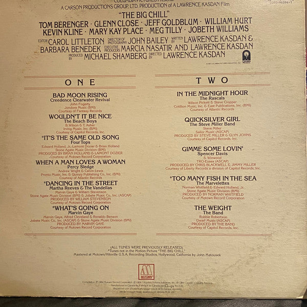 Various – More Songs From The Original Soundtrack Of The Big Chill (Used vinyl)