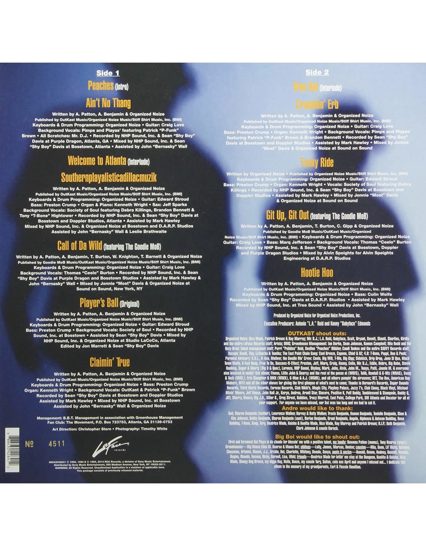 Outkast - Southernplayalisticadillacmuzik (20th Anniversary) (New vinyl)