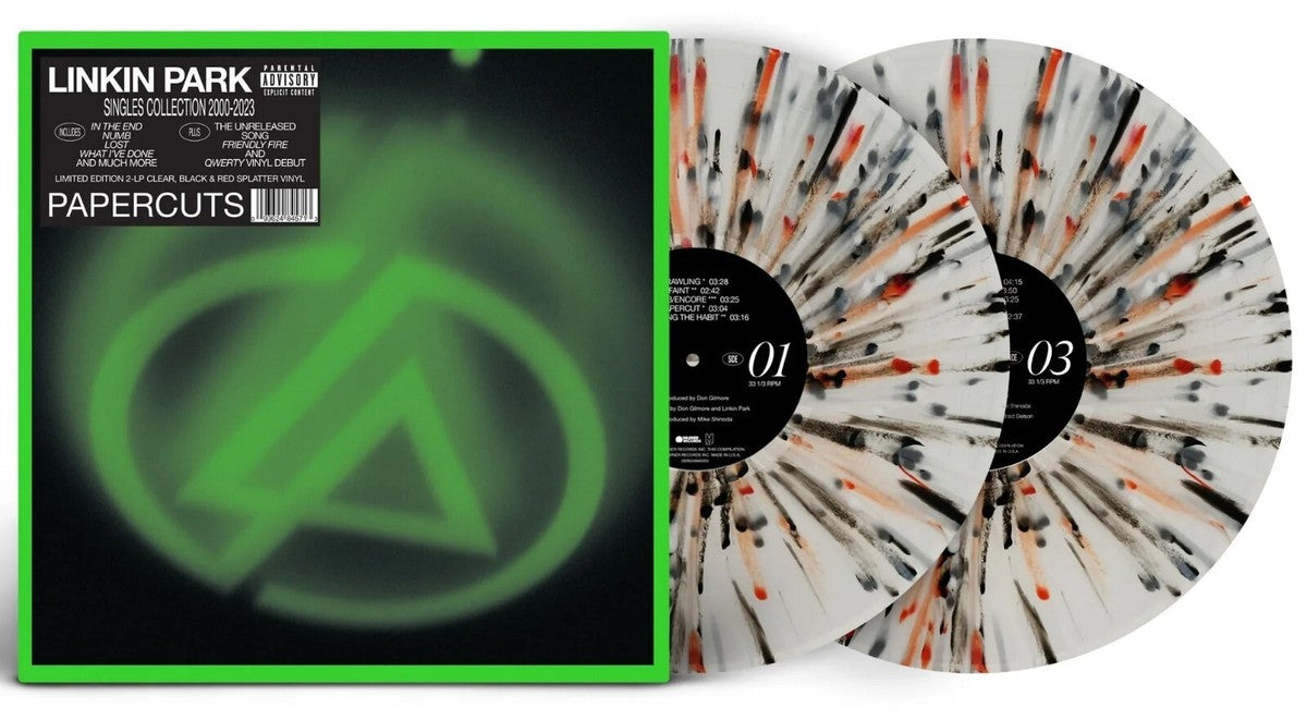 Linkin Park - Papercuts: The Singles Collection 2000-2023 (Ltd. Clear, Black & Red Splatter) (New Vinyl)