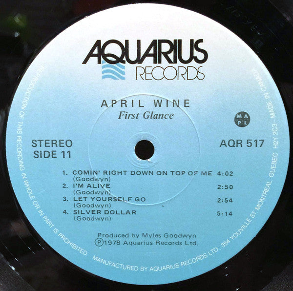 April Wine – First Glance - Used vinyl