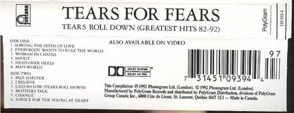 Tears For Fears – Tears Roll Down (Greatest Hits 82-92) (Used cassette)
