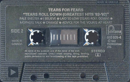 Tears For Fears – Tears Roll Down (Greatest Hits 82-92) (Used cassette)