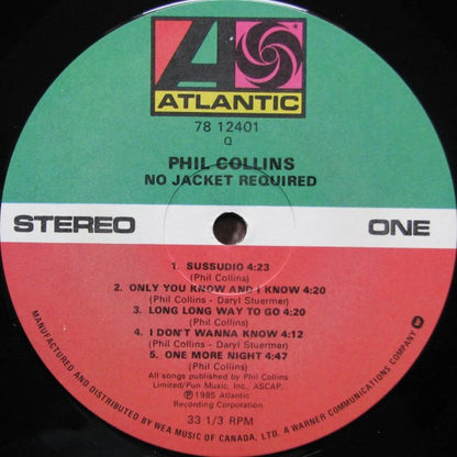 Phil Collins – No Jacket Required (Used vinyl)