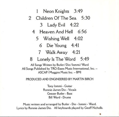 Black Sabbath – Heaven And Hell (Used CD)
