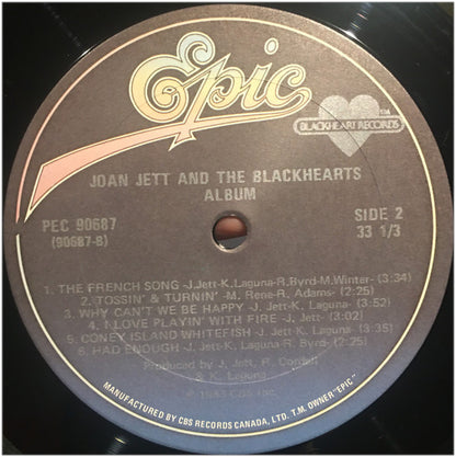 Joan Jett And The Blackhearts – Album (Used vinyl)