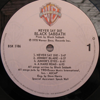 Black Sabbath – Never Say Die! (Used vinyl)