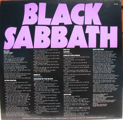 Black Sabbath – Master Of Reality (Used vinyl)