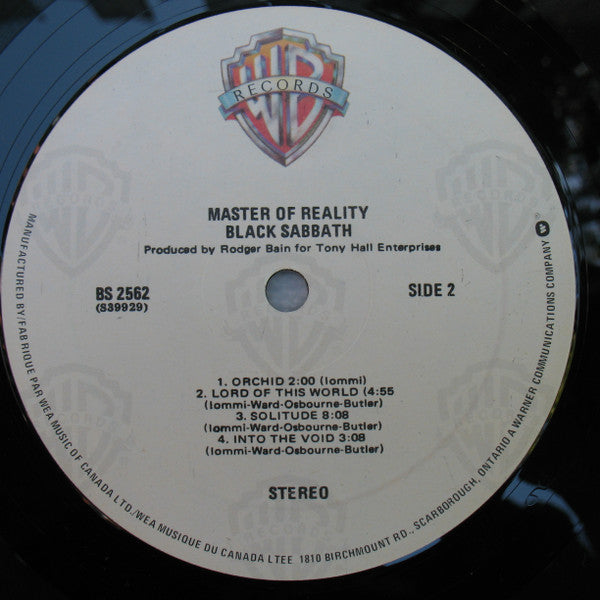 Black Sabbath – Master Of Reality (Used vinyl)
