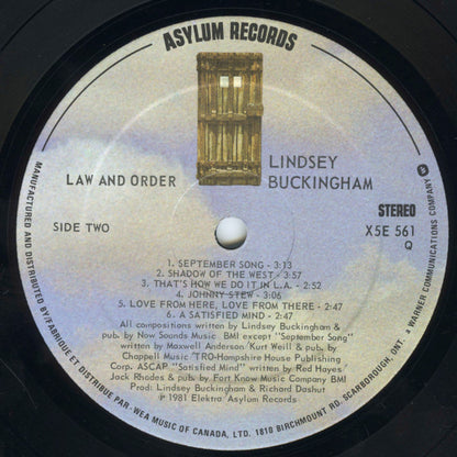 Lindsey Buckingham – Law And Order (Used vinyl)