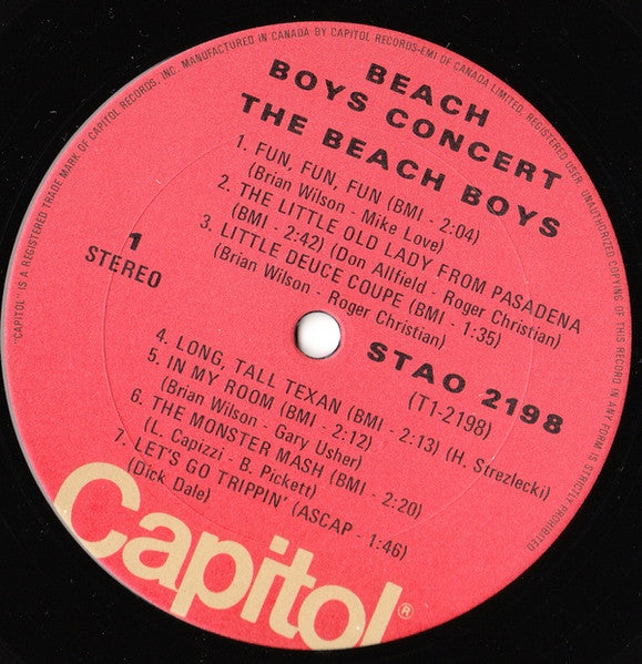 The Beach Boys – Beach Boys Concert (Used vinyl)