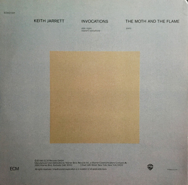 Keith Jarrett – Invocations / The Moth And The Flame (Used vinyl)