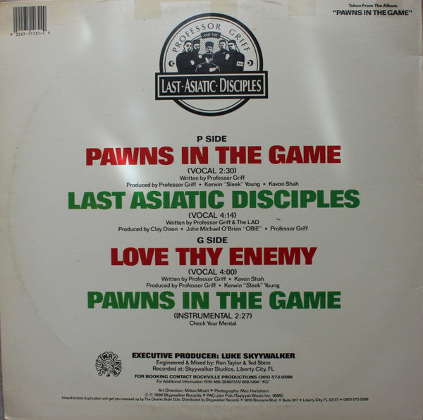 Professor Griff And The Last Asiatic Disciples – Pawns In The Game (Used vinyl)