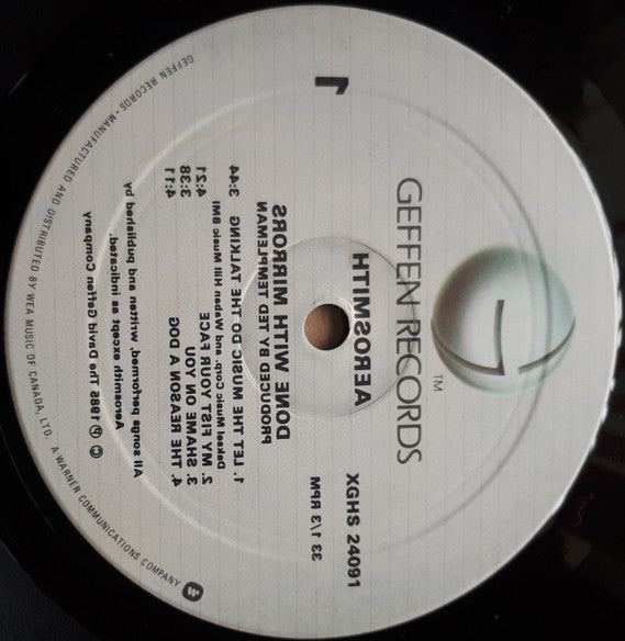 Aerosmith – Done With Mirrors (Used vinyl)