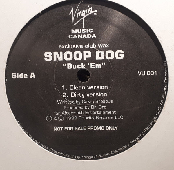Snoop Dogg / JT Money ‎– Buck 'Em / Playa A** Sh*t (Used vinyl)