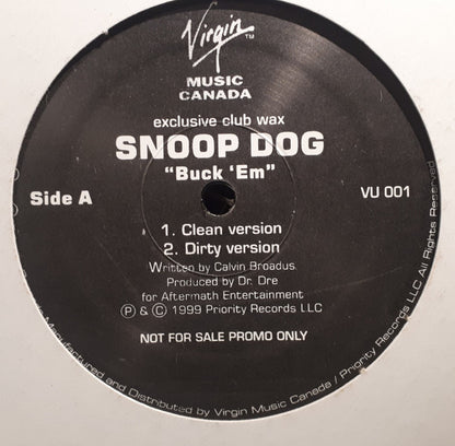 Snoop Dogg / JT Money ‎– Buck 'Em / Playa A** Sh*t (Used vinyl)