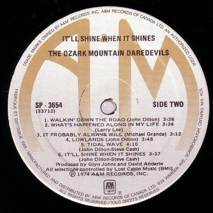 The Ozark Mountain Daredevils ‎– It'll Shine When It Shines (Used vinyl)