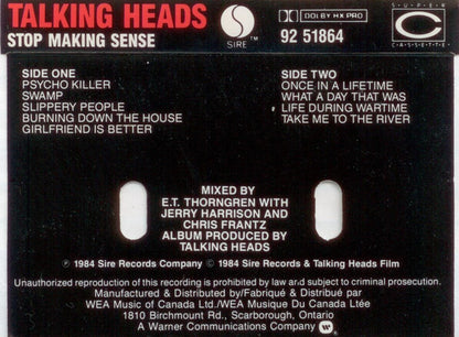 Talking Heads – Stop Making Sense (Used cassette)