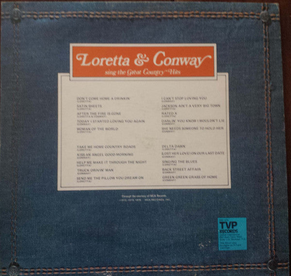 Loretta & Conway – Sing The Great Country Hits (Used vinyl)