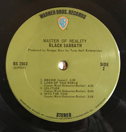 Black Sabbath – Master Of Reality (Used vinyl)