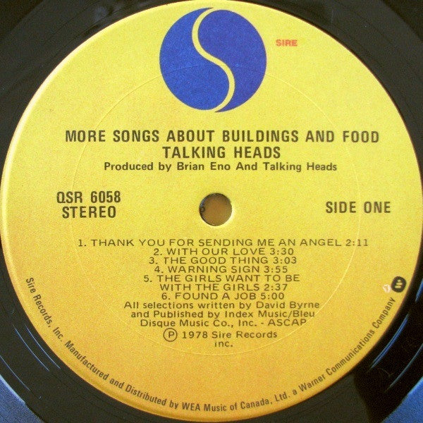 Talking Heads – More Songs About Buildings And Food (Used vinyl)