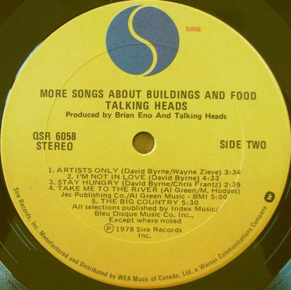 Talking Heads – More Songs About Buildings And Food (Used vinyl)