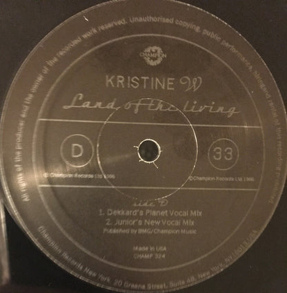 Kristine W – Land Of The Living (Used vinyl)