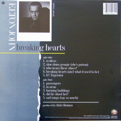 Elton John ‎– Breaking Hearts (Used vinyl)