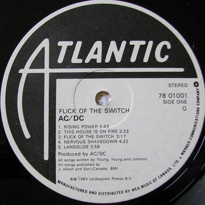 AC/DC – Flick Of The Switch (Used vinyl)