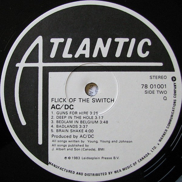 AC/DC – Flick Of The Switch (Used vinyl)