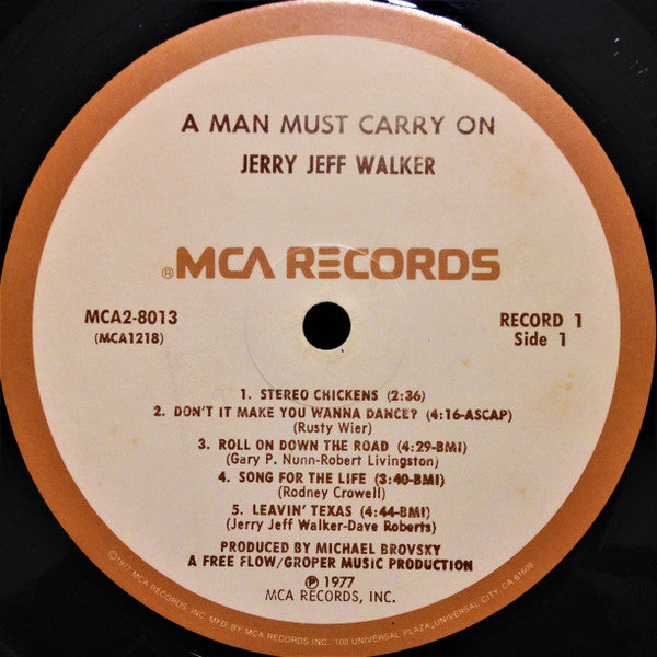 Jerry Jeff Walker – A Man Must Carry On (Used vinyl)