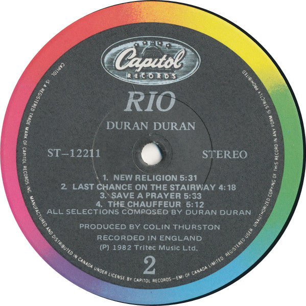 Duran Duran – Rio (Used vinyl)