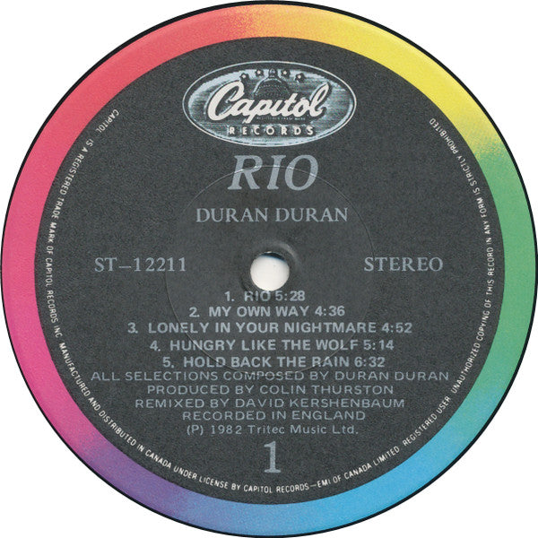 Duran Duran – Rio (Used vinyl)
