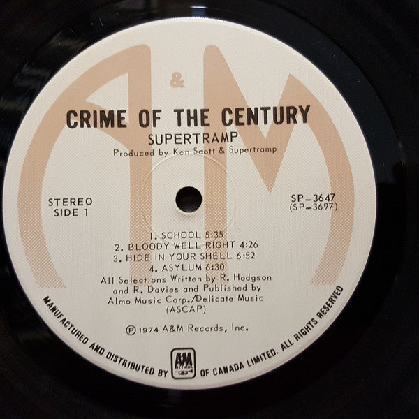 Supertramp – Crime Of The Century (Used vinyl)