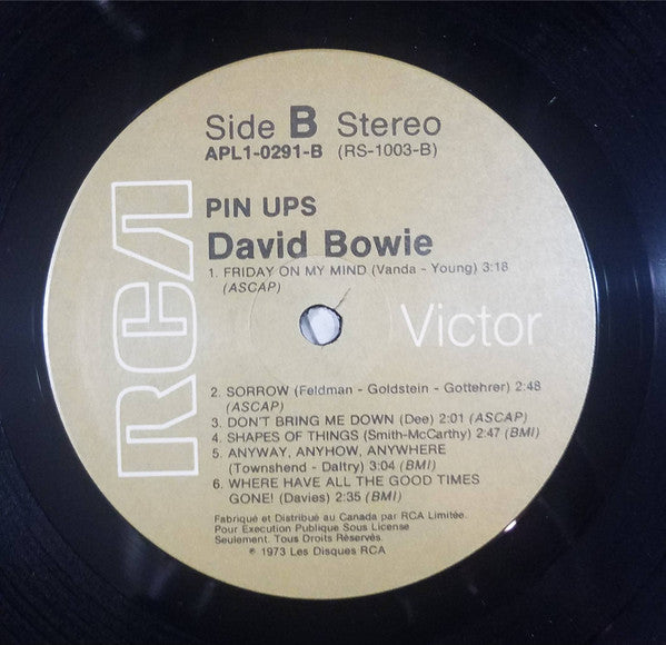 David Bowie – Pinups (Used vinyl)